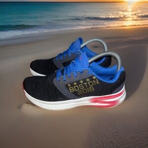 Skechers Boston Marathon 2018 Ride 7 Black Mesh Lace Up Running Shoes Womens 7.5